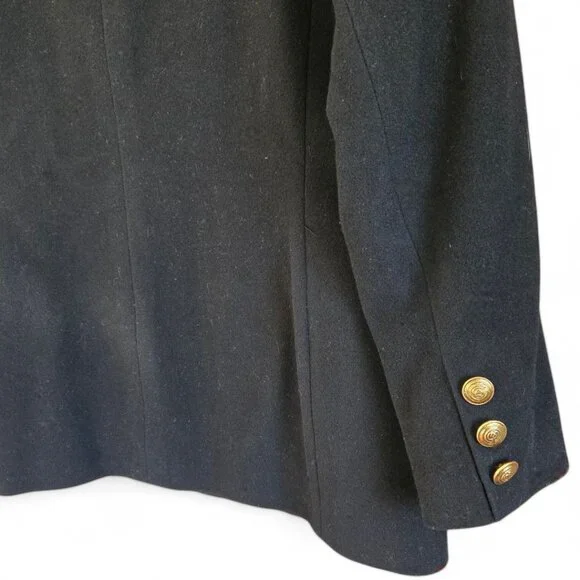 Italian Fabric Wool Cashmere Blazer | European Made | Late 90s | Size 12 - Picture 13 of 16
